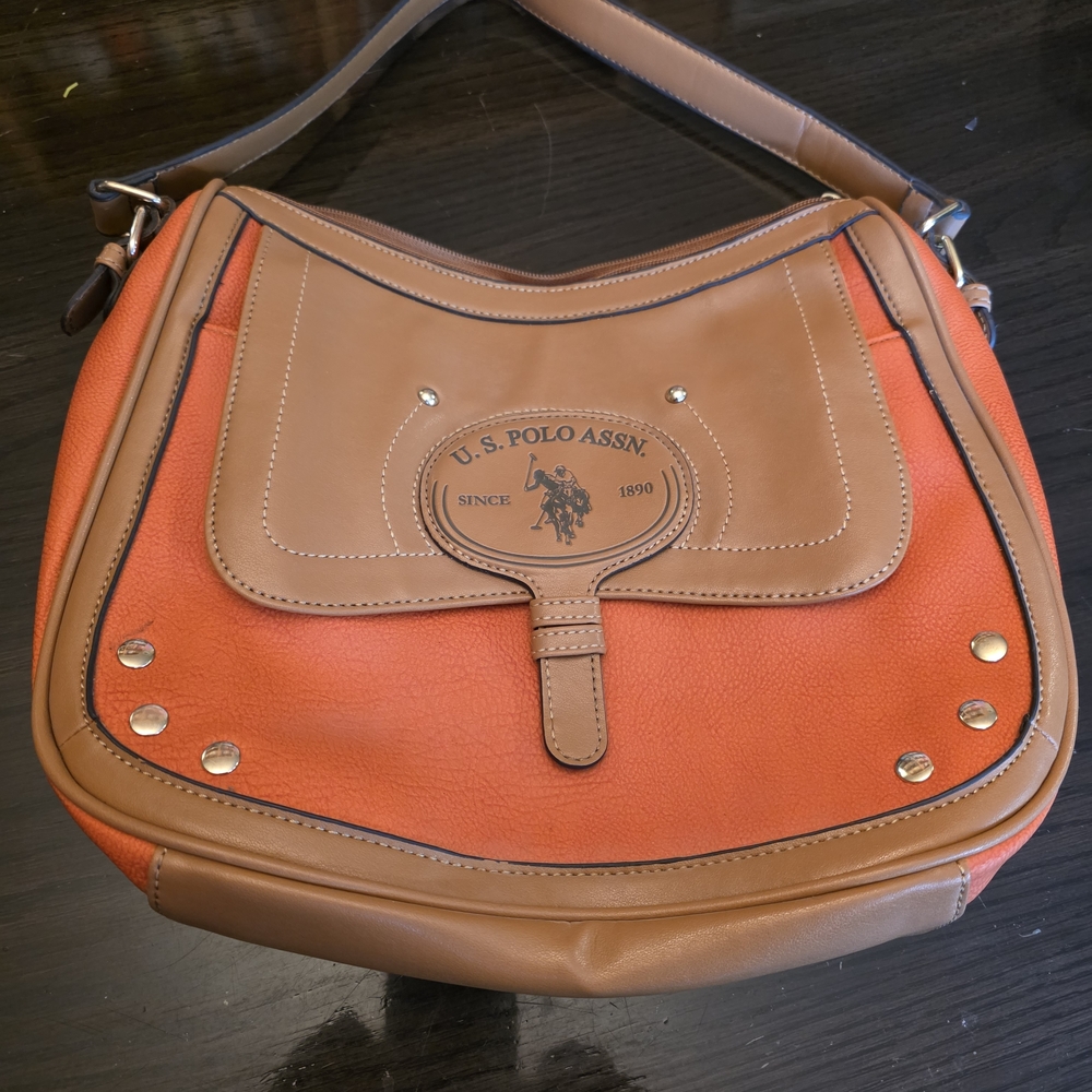 U.S. Polo Assn. Orange and Tan Women's Bag
